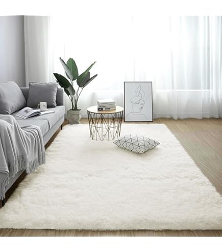 Amazon | RASIK ラグマット カーペット 約190×190cm アイボリー ふわ